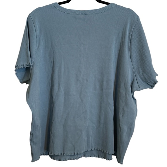 Torrid Cotton Crewneck Bandana Lettuce Edge Crop Tee NWT - Picture 8 of 8